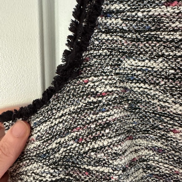 LOFT Textured Black and Gray Mini Dress - Picture 2 of 5